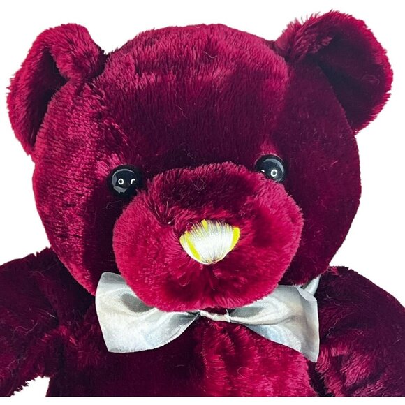 Dan Dee Collectors Choice Plush Teddy Bear Burgundy 13" Bow Tie Stuffed Animal - Picture 2 of 7